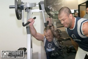 Wanderlei working hard. Look at his face, he's gonna burst!