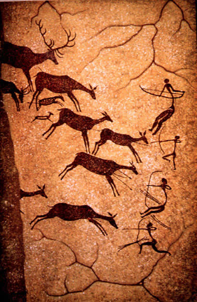 Paleo cave paintings
